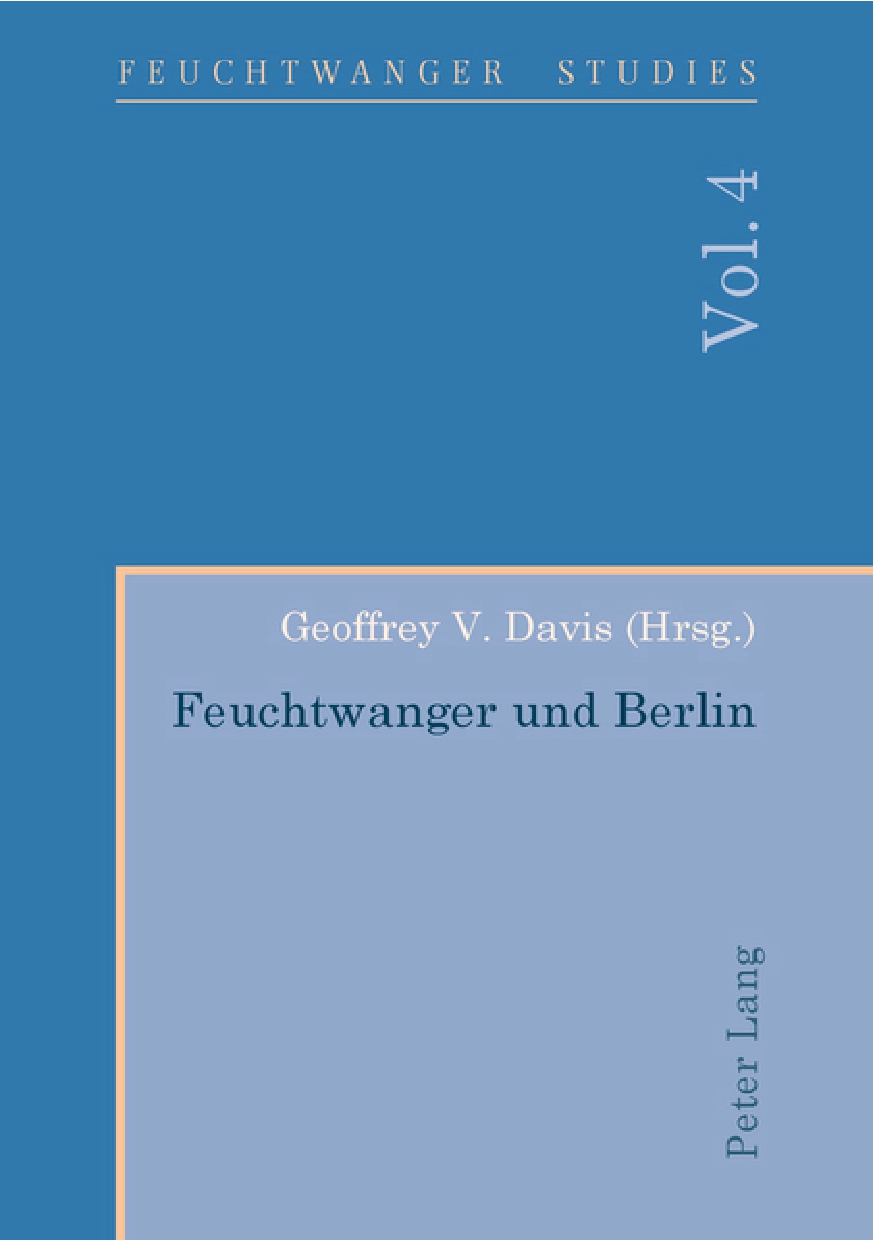 Feuchtwanger Studies, Vol. 4 (Cover)