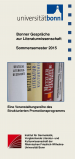 Flyer der »Bonner Gespräche zur Literaturwissenschaft« (Cover)